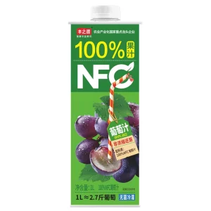 Fengzhiyuan 100% Grape Juice 1L NFC Not From Concentrate Assorted Flavors of Orange Juice & Peach Juice Factory