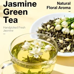 Find Your Calm in a Cup. Organic Jasmine Tea Serene Fragrance Soothing Sweetness Health & Slimming Benefits Bulk Packaging