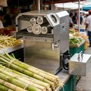 Five Roller Sugarcane Juice Machine Commercial Stainless Steel Cold Press Juicer Desktop