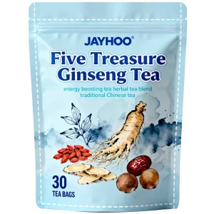 Five Treasure Ginseng Tea Authentic Traditional Chinese Flavored Tea 30 Individually Sealed Food grade Tea Bags 36 Month