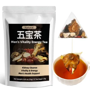 Five Treasures Herbal Tea 5g X 15 Tea Bags Kidney Cleanse Tea Energy Vitality Tea For Stamina Kidney Health Support