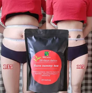 Flat Belly Tea Natural Fast Strong Lose Weight Slimming Burn Tummy Tea 28 Days Detox with Moringa