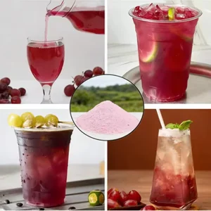 Flavored Solid Beverage Hot Cold Instant Drink Mix Grape Powder Low Salt Energy Daily Wellness Vitality Support 1kg OEM