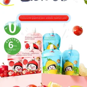 Food Fairy Honeysuckle Hawthorn Juice Portable Sachet 300ml 100gx3 Fresh Drink Guangdong 270 Days Shelf Life Normal Temperature
