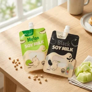 Food Grade Stand Up Spout Pouches for Soy Milk & Drinks Leak Proof Heat Resistant Bags with Custom Printing