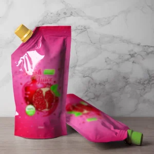Food Grade Stand up Bags Sauce Salad Dressing Packaging 4 oz 300ml Grape Juice Manual Capping Mono Pe Aluminium Foil Spout Pouch