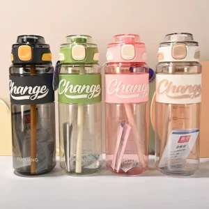 For Fuguang Large Capacity Sports Water Bottle High Temperature Resistant Odorless Dual Use Straw for Direct Drink for Camping