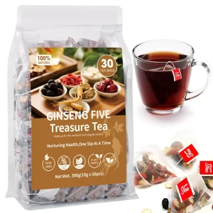 Foreign Trade Five Treasure Ginseng Fertility Tea for Men Cold Brew 30 Teabags Sample 2-Year Shelf Life