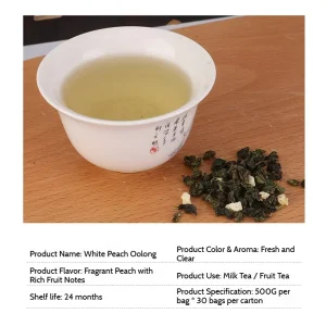 Forest White Peach Oolong Tea 500g Pack Cold Brewed Fruit Flavored Tea Bags 12 Months Shelf Life for