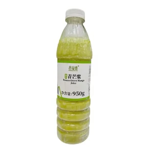 Freeze Green Mango Pulp 950ml/1kg Juice Quick frozen Mango Puree Fresh Juice Fruit Tea Milk Tea Commercial Raw Materials