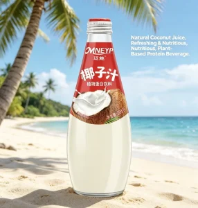 Fresh Coconut Drink with Coconut Water 280ml Pack of 15 Glass Bottle Factory Price