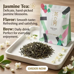 Fresh Jasmine Green Tea Chinese Scented Slimming Tea Organic Loose Leaf Bagged Health Drink for