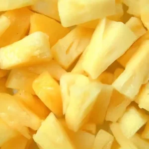 Frozen Pineapple Diced 1/4 Cut IQF Fruit Cubes for Yogurt Production and Ice Cream Ingredients