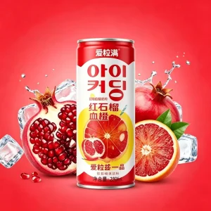 Fruit Juice Aluminum Can Compound Fruit Juice OEM Pomegranate Blood Orange ISO Juice Supplier Private Label