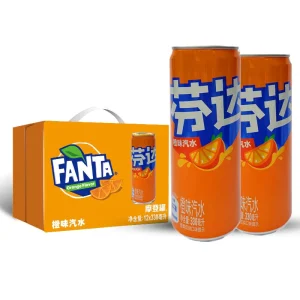 Fruity Orange Flavored Carbonated Drinks 330ml Bottles Various Soda Flavors
