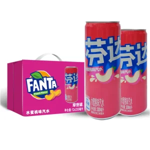 Fruity Peach Flavored Carbonated Drinks 330ml in Bottles Ready to Drink