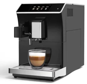 Fully Automatic Electric Espresso Machine Grinder Easy to Use Touch Screen Coffee Maker Programmable 16 Recipes Milk Frother