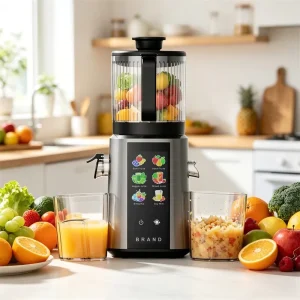 Fully Automatic Pulp-Separating Juice Extractor for Soft/Hard Fruits & Veggie Juice Home & Restaurant Use 201W-500W 110V/220V