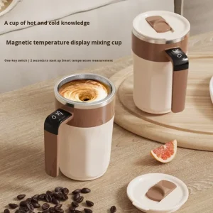 Fully Automatic Temperature Controlled Stirring Cup 316 Stainless Steel Digital Display Magnetic Portable Coffee Cup