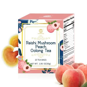 GANOHERB Organic Reishi Mushroom Peach Oolong Tea Herbal Tea ODM OEM Customize Private Label