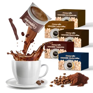 Ginseng Coffee with Mushroom Extract for Sale Organic Arabica Private Label Mushroom