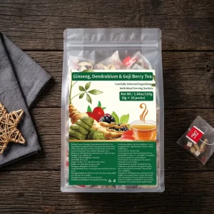 Ginseng Dendrobium Goji Berry Tea Immune Support Energy Slimming Detox Weight Loss Flat Belly OEM ODM Private Label