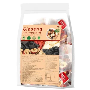 Ginseng Five Ingredient Premium Grade Herbal Tea with Hot Bubble Processing Certified Tea Bags