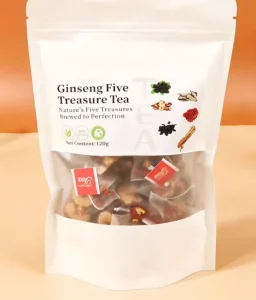 Ginseng Five Treasures Health Tea Bagged Tea Men’s Energy Tea Containing Mulberry Maca Red Dates