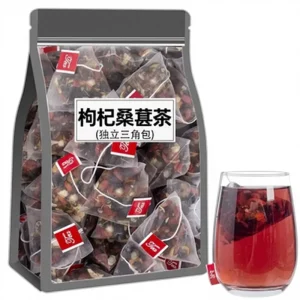 Ginseng Mulberry Red Wolfberry Red Jujube Dried Tea Flower Fruit Unisex Fatigue Deficiency Herbal Tea Individually Packed