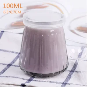 Glass Yogurt Bottles Stock Yogurt Bottle