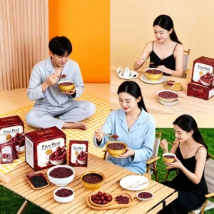 Gluten Free Instant Five Red Grain Porridge Infused with High-Grade Bird Nest for Overseas Market Distribution