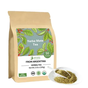 Gmo Free Energizing Digestive Support Pyramid Shaped TOP Grade 2g*50 Natural Herbal Tea Yerba Mate Tea Bags