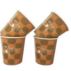 Gobelets en carton Paper Compostable Disposable Kraft Paper Cups for Mocha Cappuccino Not for Ice Cream