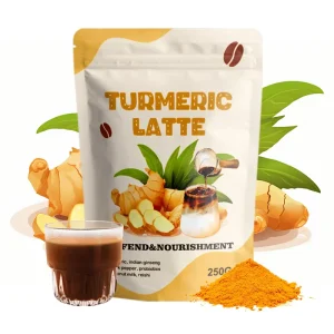Golden Milk Latte with Turmeric Powder Caffeine Free Coffee and Probiotics 250g Neutral Taste Packaged in a Bag