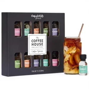 Gourmet Coffee Syrup Gift Set with Flavors Salted Caramel Vanilla Mocha Hazelnut Pumpkin Spice and 10 More