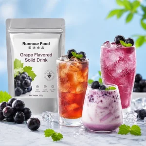 Grape Flavor Solid Beverage Powder Customized Mix for Iced Drink Smoothie Dessert Foodservice Supplier Factory