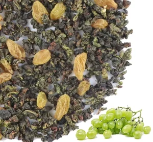 Green Grape Oolong Tea Flavored Tea Milky Dried Fruit Tea Bulk OEM ODM Logo Design