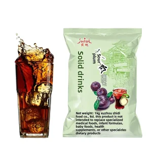 Green-Label Sour Plum Soup 10x Concentrated Black Plum Hawthorn Powder Instant Solid Beverage Commercial Use 1kg