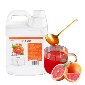 HALAL Flavored Syrup 2.5kg Red Grapefruit Concentrated Juice Fruit Syrup for Beverages Jelly Ice Cream Yogurt