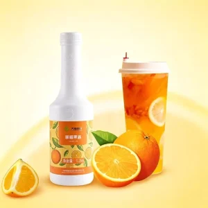 Halal 1.2kg Orange Juice Concentrated Beverage Thick Milk Tea Shop Special Pulp Jam