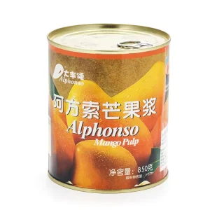 Halal Alphonso Mango Puree Naturally Sweet High Brix 45-48% Tinned Can
