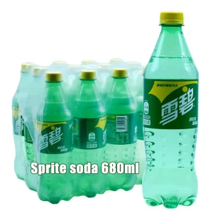 Halal Lemon Lime Sparkling Soda 680ml Large Bottle Soft Drink Exotic Beverage