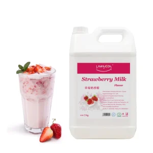 Halal Strawberry Milk Flavor for Ice Cream Drinks Candy Water Yogurt Cake