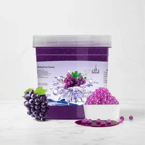 Halal Sweet 1.3KG Instant Grape Juice Popping Boba for Bubble Tea