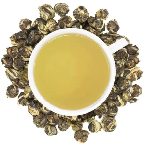 Hand Rolled Jasmine Pearl Tea Natural Jasmine Dragon Pearl Scented Green Tea