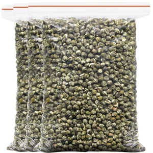 Handrolled Jasmine Pearls Green Tea Aromatic Jasmine Green Dragon Pearl Organic Tea Balls Custom Tea Bags Kraft Pouch Accept