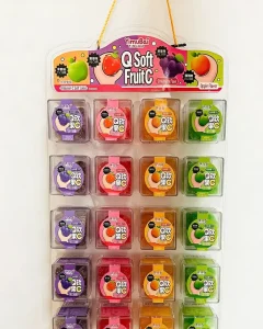 Hanging Board Square Gummy Candy Fruity Flavor Vitamin C Infused Leisure Candy in Box
