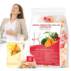 Hawthorn Tangerine Peel Lotus Leaf Coix Seed Tea Bags Caffeine Free Digestive Herbal Tea OEM Private Label