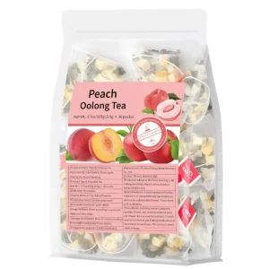 Healthy Peach Apple Oolong Tea for Women Bulk Individual Tea Bags 18 Months Shelf Life Freshly Processed Slimming Tea