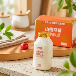 Healthy Yogurt Beverage Banana Hawthorn Strawberry Flavors Blended Milk Powder 40 Bottles Packaged New Yogurt Products